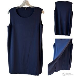 Eileen Fisher Navy faux wrap dress